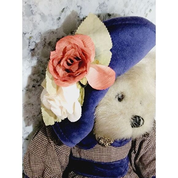 Jerry Elsner Velvet Treasures Mrs. Daley Stuffed Bear Vintage‎ Has Tag Has Spot. - Picture 4 of 13